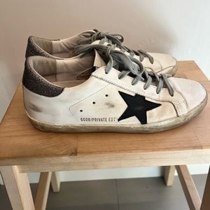 Womens Golden Goose superstar sneakers, size 39